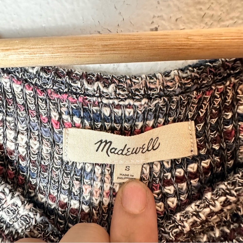 Madewell Multicolored Knit Sweater Top Sz S - Picture 7 of 9